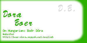 dora boer business card