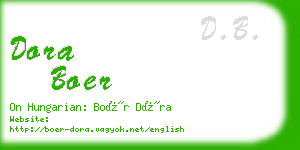 dora boer business card
